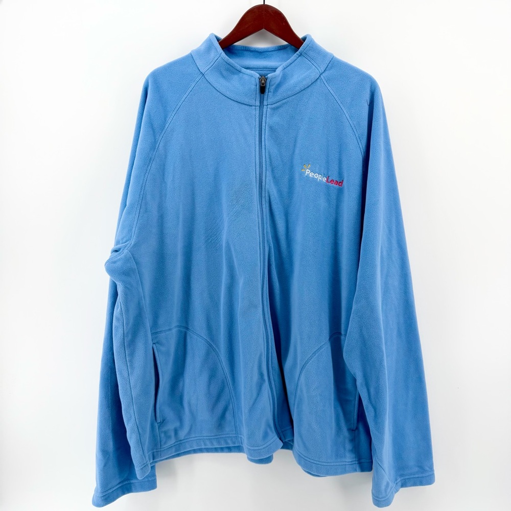 Team 365 Walmart People Lead Fleece Jacket Blue Full Zip 3XL Soft TT90 3X Plus